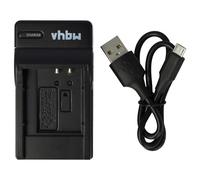 vhbw Cargador USB Compatible con Pentax Optio i10, L50, M50, M60, RZ10, RZ18, S1, V20, W60, W80, WG-1, WG-1 GPS, WG-2, X70 cámara, videocámara