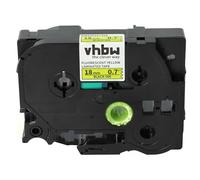 vhbw Cartucho de cinta de escritura reemplaza Brother TZE-241, TZ-241 para etiquetadora 8 m x 18 mm Negro sobre amarillo neón