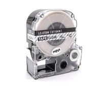 vhbw casete de cinta cartucho 18mm para Epson LabelWorks LW-1000P, LW-600P sustituye LC-5TBW, ST18KW.