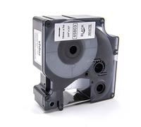 vhbw Casete de cinta cartucho 19mm para Dymo LabelMaker PC2, Dymo 2000, 5000, 5500 por Dymo D1, 45803, S0720830.