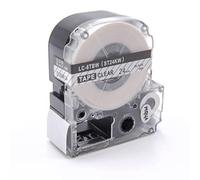 vhbw casete de cinta cartucho 24mm para Epson LabelWorks LW-1000P, LW-600P sustituye LC-6TBW, ST24KW.