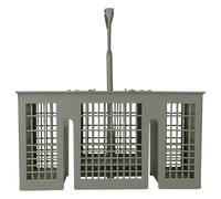 vhbw Cesta de cubiertos compatible con Balay 3VT541XD/24, 3VT541XD/28 lavavajillas - con mango, 6 compartimentos