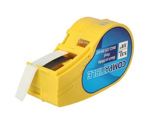 vhbw Cinta de escritura compatible con Brady BMP21, BMP21-LAB, BMP21-PLUS, ID PAL, LABPAL impresora etiquetas 9,35 mm negro a blanco, vinilo