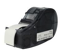 vhbw Cinta de escritura compatible con Brady BMP21-LAB, BMP21 Plus, IDPAL, LABPAL impresora etiquetas 19,05 mm negro a blanco, vinilo