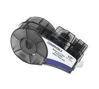 vhbw cinta de escritura compatible con Brady M211 impresora etiqueta 6,4m x 12,7 mm negro a transparente, poliéster