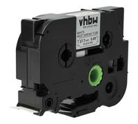 vhbw cinta de escritura compatible con Brother P-Touch PT-P750W impresora etiqueta negro a blanco, casete de tubo termorretráctil, 17,7 mm