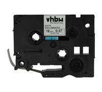 vhbw cinta de escritura compatible con Brother P-Touch serie 2000 | 1960, 200, serie 200 impresora etiquetas 8m x 12 mm negro a blanco, plástico