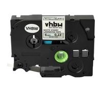 vhbw cinta de escritura compatible con Brother PT 1280, 1250, 1230PC, 1200P, 1290 impresora etiquetas 8m x 6 mm negro a blanco (brillo), laminado