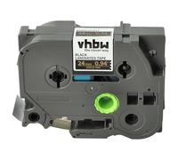 vhbw cinta de escritura compatible con Brother PT 2400 E, 2450, 2400, 2420 PC, 2430 PC, 2450 CC impresora etiquetas 8m x 24 mm oro a negro