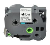 vhbw cinta de escritura compatible con Brother PT 9600, 9700PC, 9500pc impresora etiquetas 8m x 36 mm negro a blanco, extra fuerte, laminado