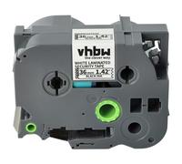 vhbw cinta de escritura compatible con Brother PT 9800PCN impresora etiquetas 8m x 36 mm negro a blanco cinta de seguridad