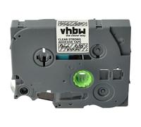 vhbw cinta de escritura compatible con Brother PT D200BWV, D210, D200VP impresora etiquetas 8m x 9 mm negro a transparente, extra fuerte, laminado