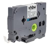 vhbw cinta de escritura compatible con Brother PT D210, D400, D210VP, D215e impresora etiquetas 8m x 6 mm negro a blanco, extra fuerte, laminado