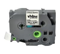 vhbw cinta de escritura compatible con Brother PT E550W, E550WVP, E800W impresora etiquetas 8m x 24 mm negro a transparente, flexible, laminado