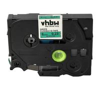 vhbw cinta de escritura compatible con Brother PT GL1000, H100, GL200, GL100 impresora etiquetas 8m x 6 mm negro a verde, flexible, laminado