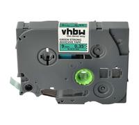 vhbw cinta de escritura compatible con Brother PT H107B, H105WB, H105WN, H110 impresora etiquetas 8m x 9 mm negro a verde, extra fuerte, laminado