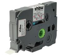 vhbw cinta de escritura compatible con Brother PT H108GT, H110BK, H110 impresora etiquetas 4m x 12 mm negro a blanco con corazones rosas, laminado