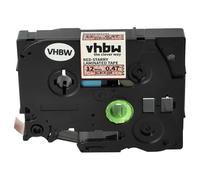 vhbw cinta de escritura compatible con Brother PT P700, H300LI, H75, H75S, RL-700S impresora etiquetas 8m x 12 mm negro a rojo (brillo), laminado