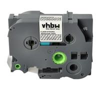 vhbw cinta de escritura compatible con Brother PT P900W, P950W, RL700S impresora etiquetas 8m x 24 mm blanco a transparente, extra fuerte, laminado