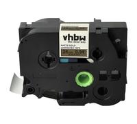 vhbw cinta de escritura compatible con Brother PT PT-9400, PT-9500 PC, PT-9600 impresora etiqueta 5m x 24 mm negro a dorado mate, laminado