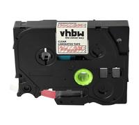 vhbw cinta de escritura compatible con Brother PT RL700S, P900W, P950NW, P950W, RL-700S impresora etiquetas 8m x 9 mm rojo a transparente, laminado