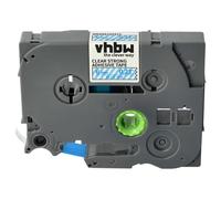 vhbw cinta de escritura compatible con Brother PT ST1150, P950NW, P950W, RL-700S impresora etiquetas 8m x 6 mm azul a transparente, laminado