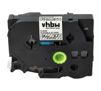 vhbw cinta de escritura compatible con Brother PT ST5, RL700S impresora etiquetas 8m x 18 mm negro a transparente, flexible, laminado