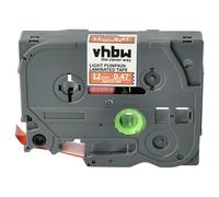 vhbw cinta de escritura compatible con Brother ST 1150, 1150DX, 5 impresora etiquetas 8m x 12 mm blanco a naranja (calabaza), laminado