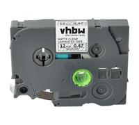 vhbw cinta de escritura compatible con Brother ST 1150, 1150DX, 5 impresora etiquetas 8m x 12 mm negro a translúcido (mate)