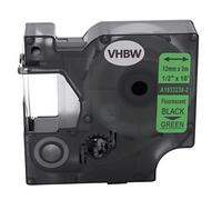 vhbw cinta de escritura compatible con Dymo LabelMaker 100, 120P, 200, 100 Plus, 160, 260P, 210D impresora etiquetas 3m x 12 mm negro a verde neón