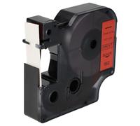 vhbw cinta de escritura compatible con Dymo LabelManager 100, 210D, 120P, 200, 260P, 280, 100 Plus, 160 impresora etiquetas 7m x 12 mm negro a rojo