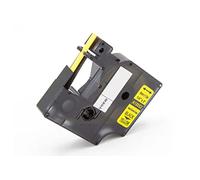 vhbw cinta de escritura compatible con Dymo Rhino 4200, 6000, 5200 impresora etiquetas negro a amarillo, casete de tubo termorretráctil, 6 mm