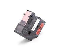 vhbw cinta de escritura compatible con Dymo Rhino 6000, 5000, 5200, 4200, 3000, 1000 impresora etiquetas 5,5m x 19 mm negro a rojo, vinilo