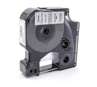 vhbw cinta de escritura compatible con Dymo Rhino 6000, 5000, 5200, 4200 impresora etiquetas 7m x 12 mm negro a transparente