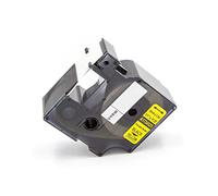 vhbw cinta de escritura compatible con Dymo RhinoPro 6000, 5000, 3000, ILP 219 impresora etiquetas 3,5m x 24 mm negro a amarillo, nailon