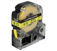 vhbw cinta de escritura compatible con Epson OK300, OK200, LW-400, LW-300, LW-900P, LW-500, LM-700 impresora etiquetas 8m x 6 mm negro a amarillo