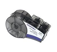 vhbw cinta de escritura reemplaza Brady M21-250-430 para impresora etiquetas 6,4m x 6,35 mm negro a transparente, plástico, poliéster