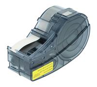 vhbw cinta de escritura reemplaza Brady M21-375-595-YL para impresora etiqueta 6,4m x 9,53 mm negro a amarillo, vinilo