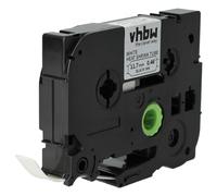 vhbw cinta de escritura reemplaza Brother AHS-231, HS-231 para impresora etiqueta 1,5m x 11,7 mm negro a blanco, casete de tubo termorretráctil