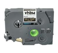 vhbw cinta de escritura reemplaza Brother TZ-334, TZE-334 para impresora etiquetas 8m x 12 mm oro a negro