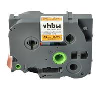 vhbw cinta de escritura reemplaza Brother TZ-B51, TZE-B51 para impresora etiquetas 8m x 24 mm negro a naranja neón
