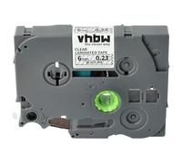 vhbw cinta de escritura reemplaza Brother TZE-111 para impresora etiquetas 8m x 6 mm negro a transparente