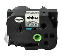 vhbw cinta de escritura reemplaza Brother TZE-161L1 para impresora etiquetas 8m x 36 mm negro a transparente (brillo/chequer), laminado