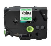 vhbw cinta de escritura reemplaza Brother TZE-241, TZ-241 para impresora etiquetas 8m x 18 mm negro a verde neón