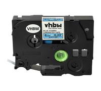vhbw cinta de escritura reemplaza Brother TZE-511L1 para impresora etiquetas 8m x 6 mm negro a azul (brillo), laminado