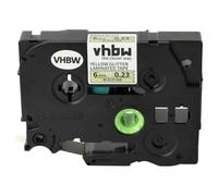 vhbw cinta de escritura reemplaza Brother TZE-611L1 para impresora etiquetas 8m x 6 mm negro a amarillo (brillo), laminado
