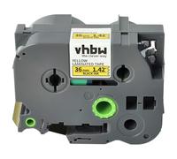 vhbw cinta de escritura reemplaza Brother TZE-661L, TZ-661 para impresora etiqueta 8m x 36 mm negro a amarillo