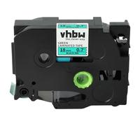 vhbw cinta de escritura reemplaza Brother TZE-741, TZ-741 para impresora etiquetas 8m x 18 mm negro a verde