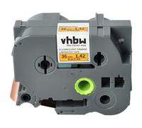 vhbw cinta de escritura reemplaza Brother TZE-B261, TZ-B261 para impresora etiquetas 8m x 36 mm negro a naranja neón