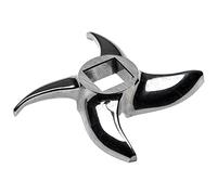 vhbw cuchilla (en forma de hoz) nº. 42 para picadora - Cuchilla, 22,1 x 22,1 mm cuadrada, acero inoxidable